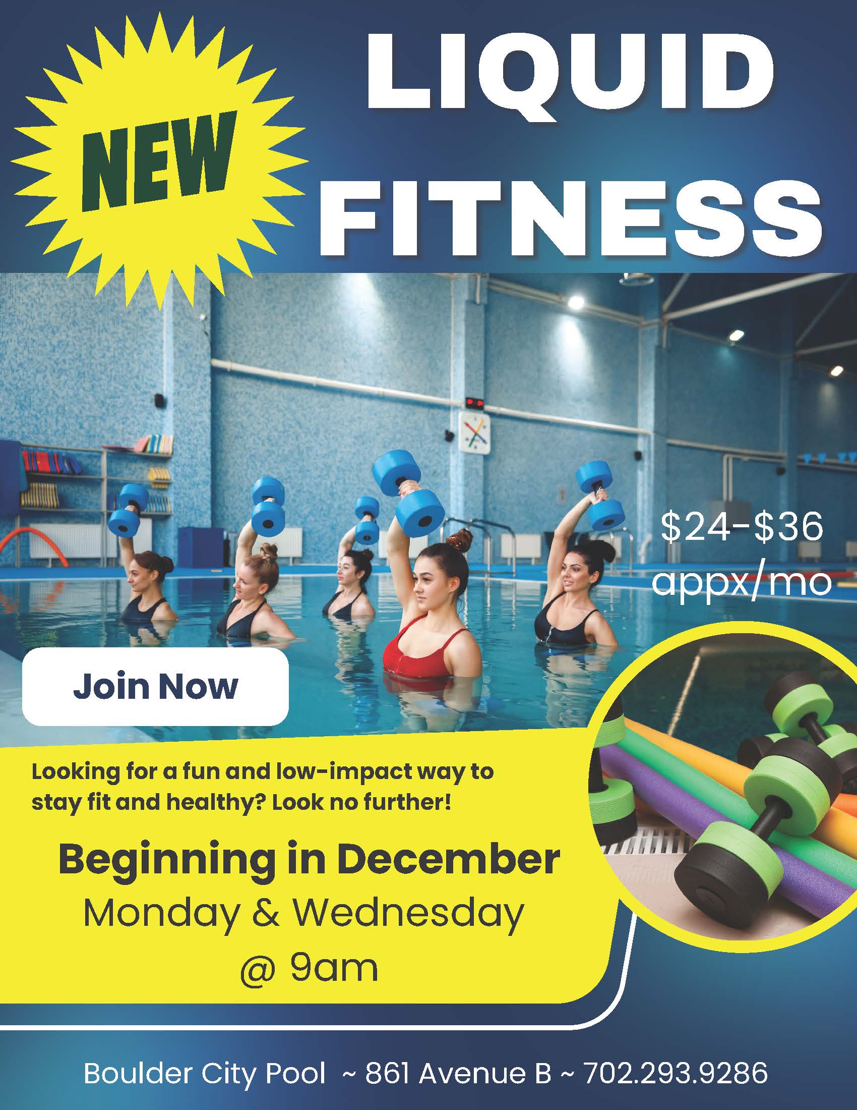 Liquid Fitness Class Flyer
